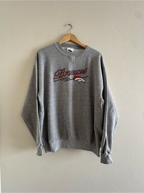Vintage Broncos Grey Crewneck Sweatshirt - Men's
